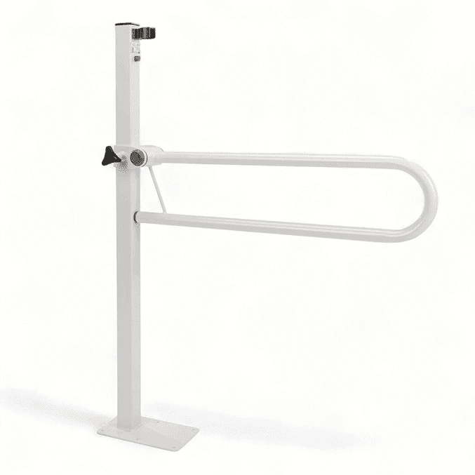 floor mounted folding rail standard