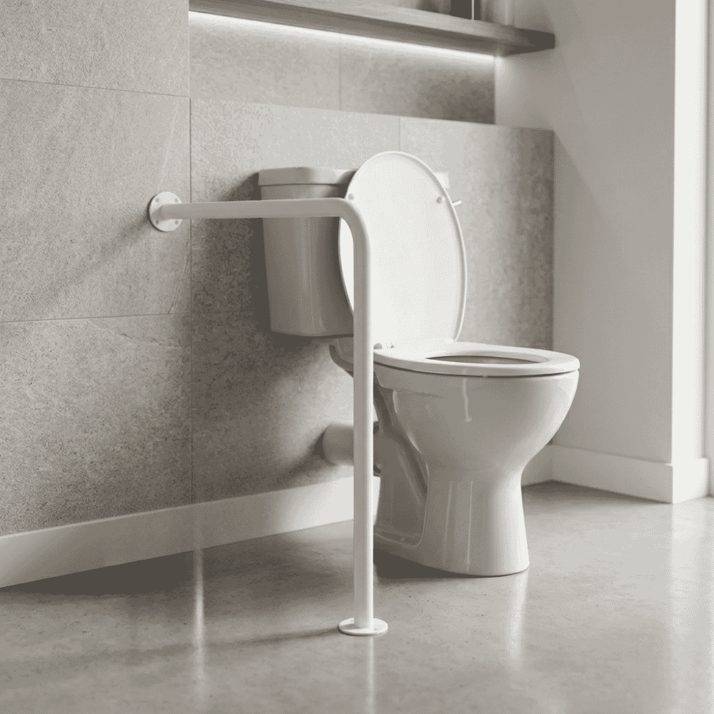floor to wall toilet support rail lifestyle