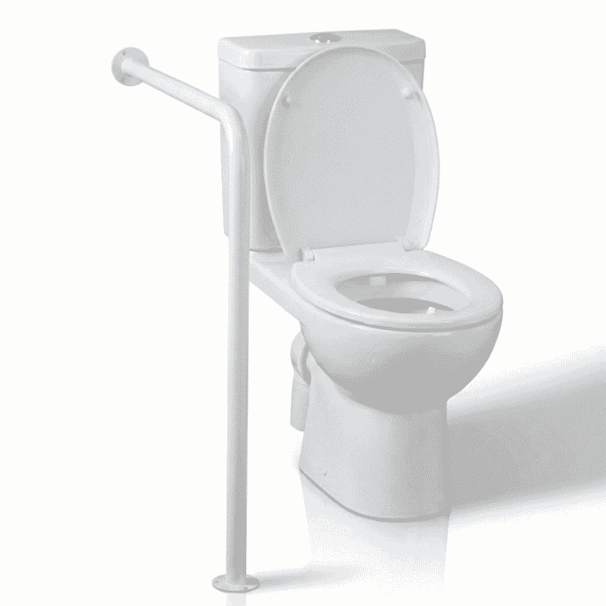 floor to wall toilet support rail