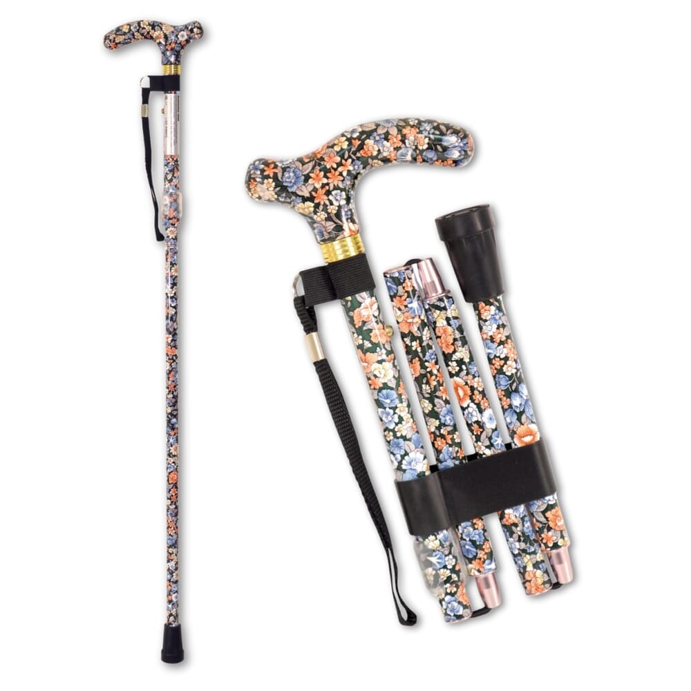 floral folding walking stick japanese floral