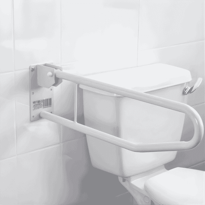fold down toilet support rail lifestyle