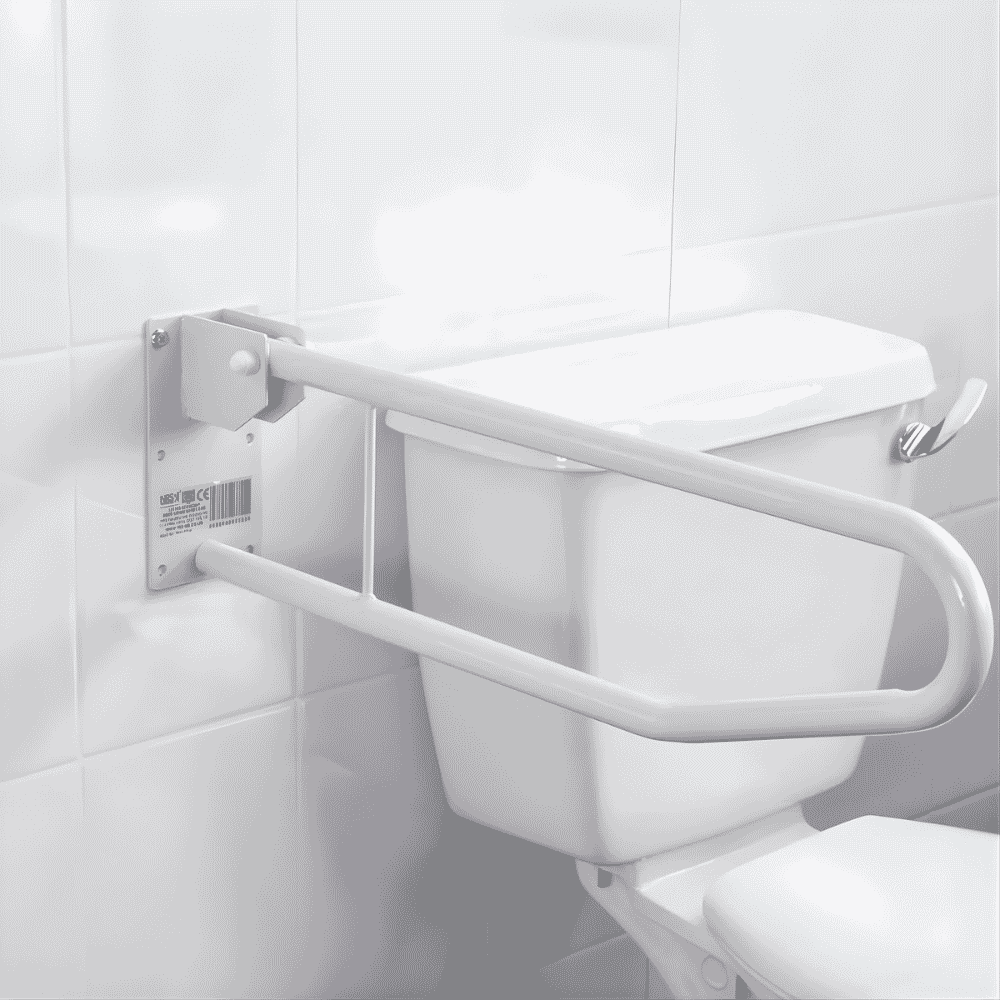 Fold Down Toilet Support Rail
