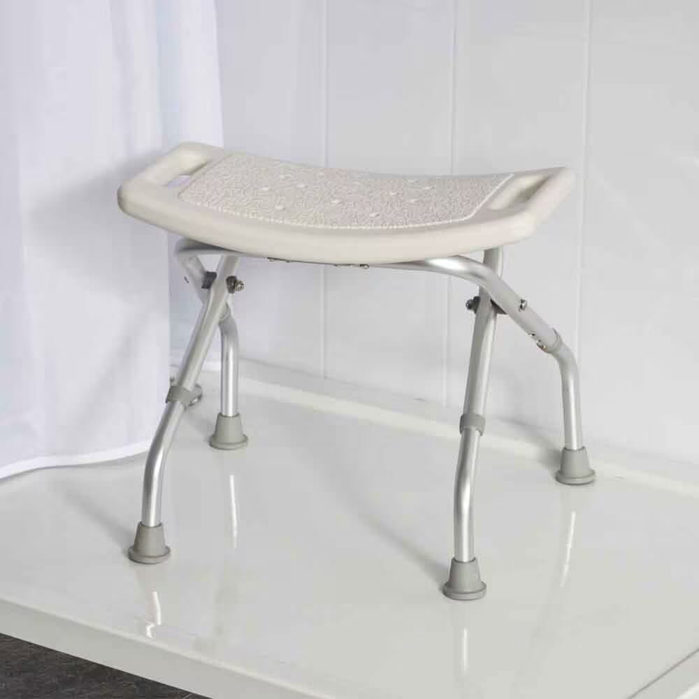 foldable shower stool in shower