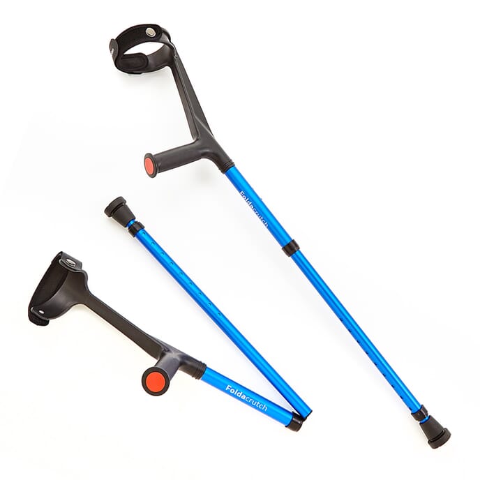 foldacrutch folding crutches blue