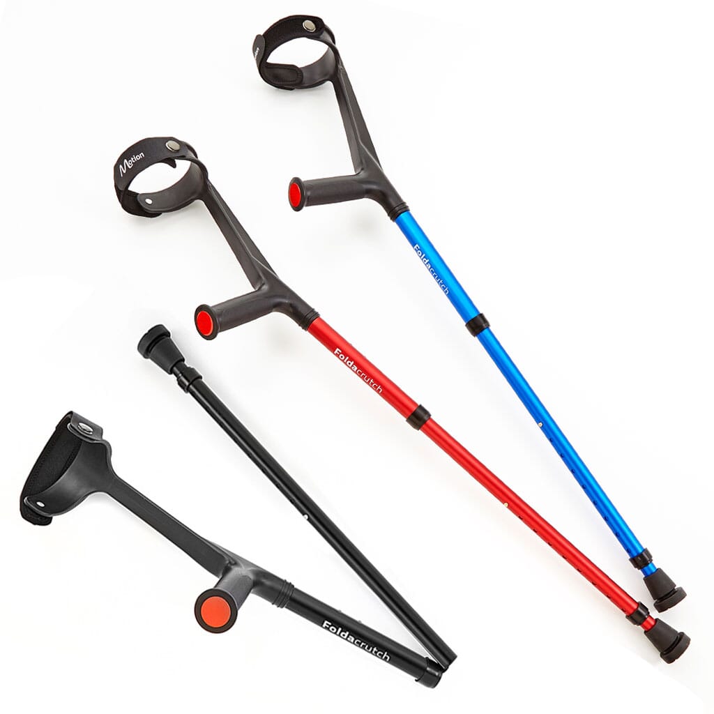 View Foldacrutch Folding Crutches Red information