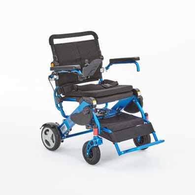 Foldalite Folding Electric Wheelchair - Blue
