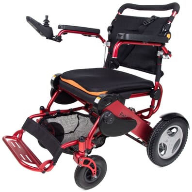 Foldalite Trekker Folding Electric Wheelchair - Red