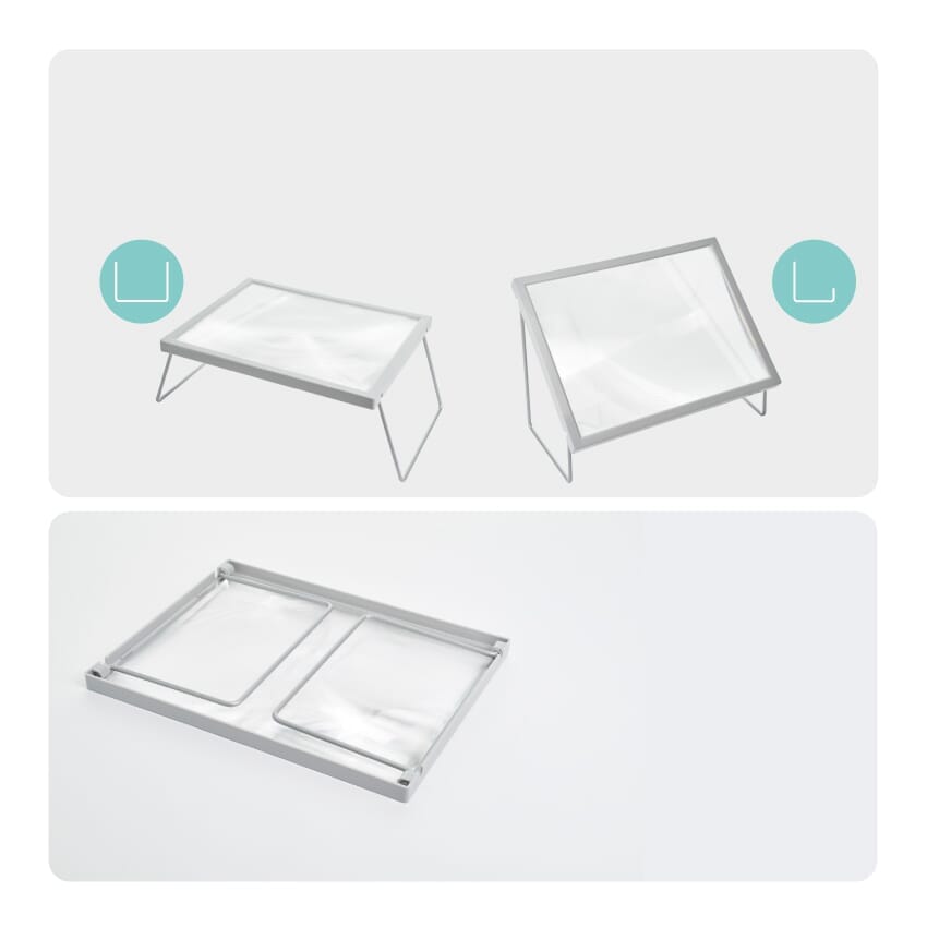 folding a4 magnifier and stand tilt