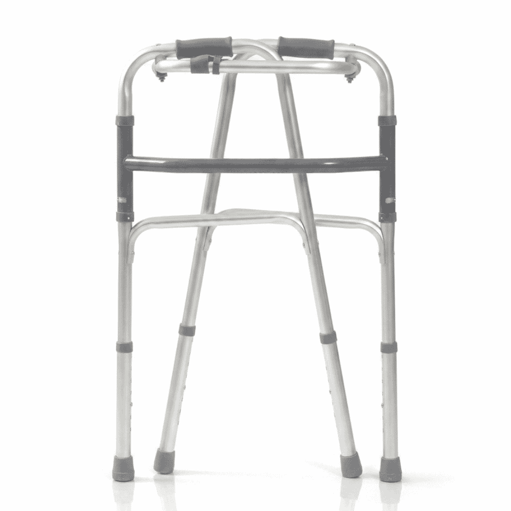 folding adjustable walking frame folded