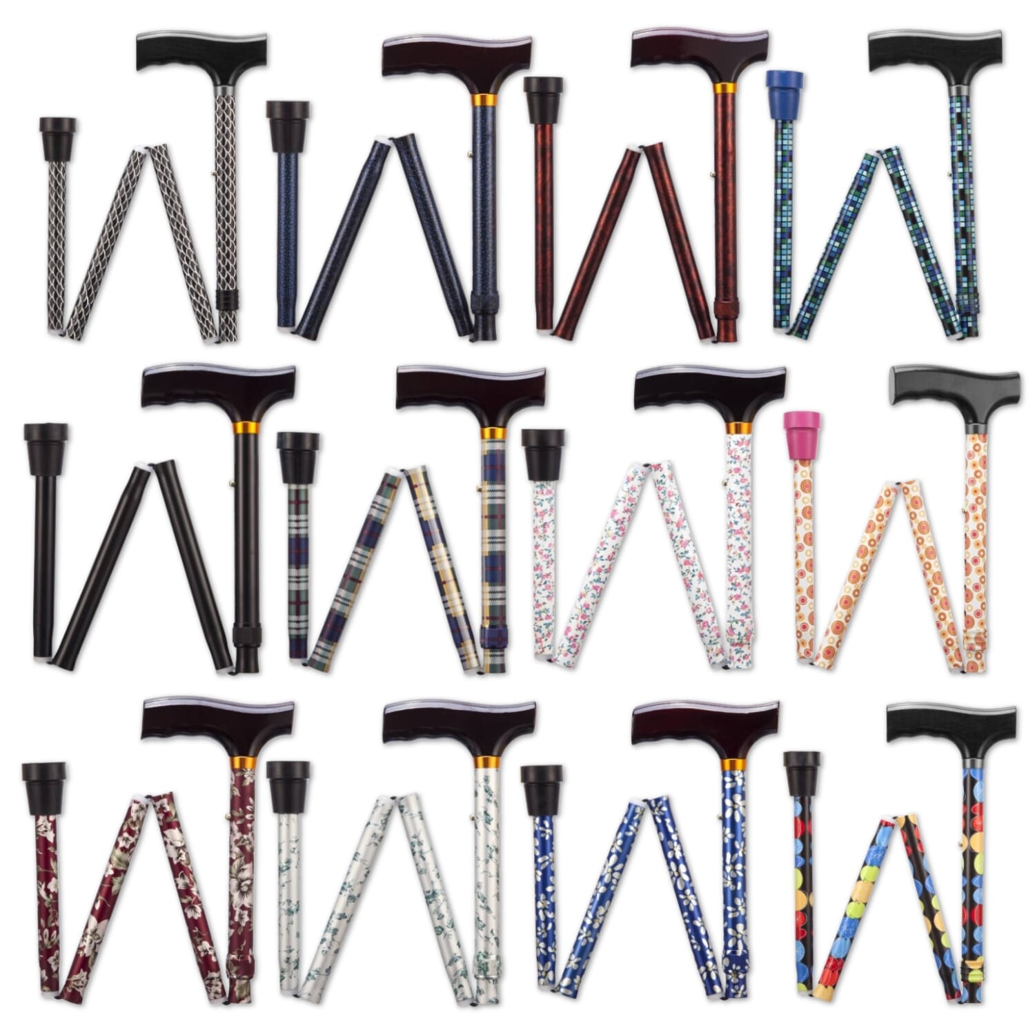 View Folding Adjustable Walking Stick Squares information