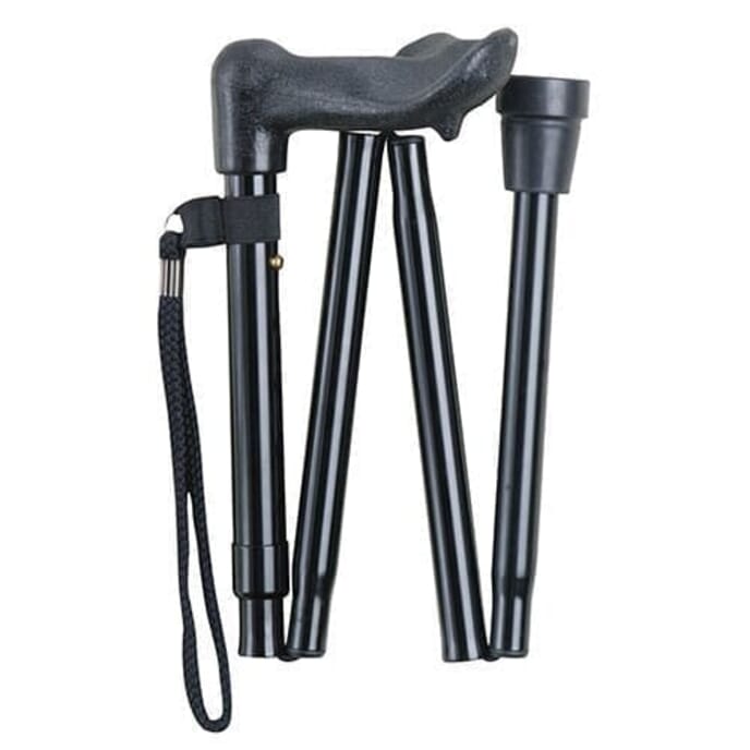 folding anatomical walking stick left