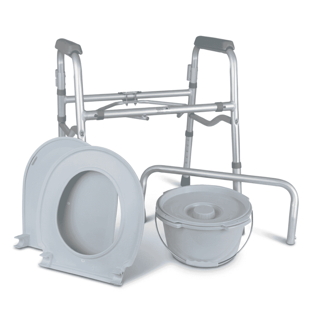 folding commode and toilet surround components