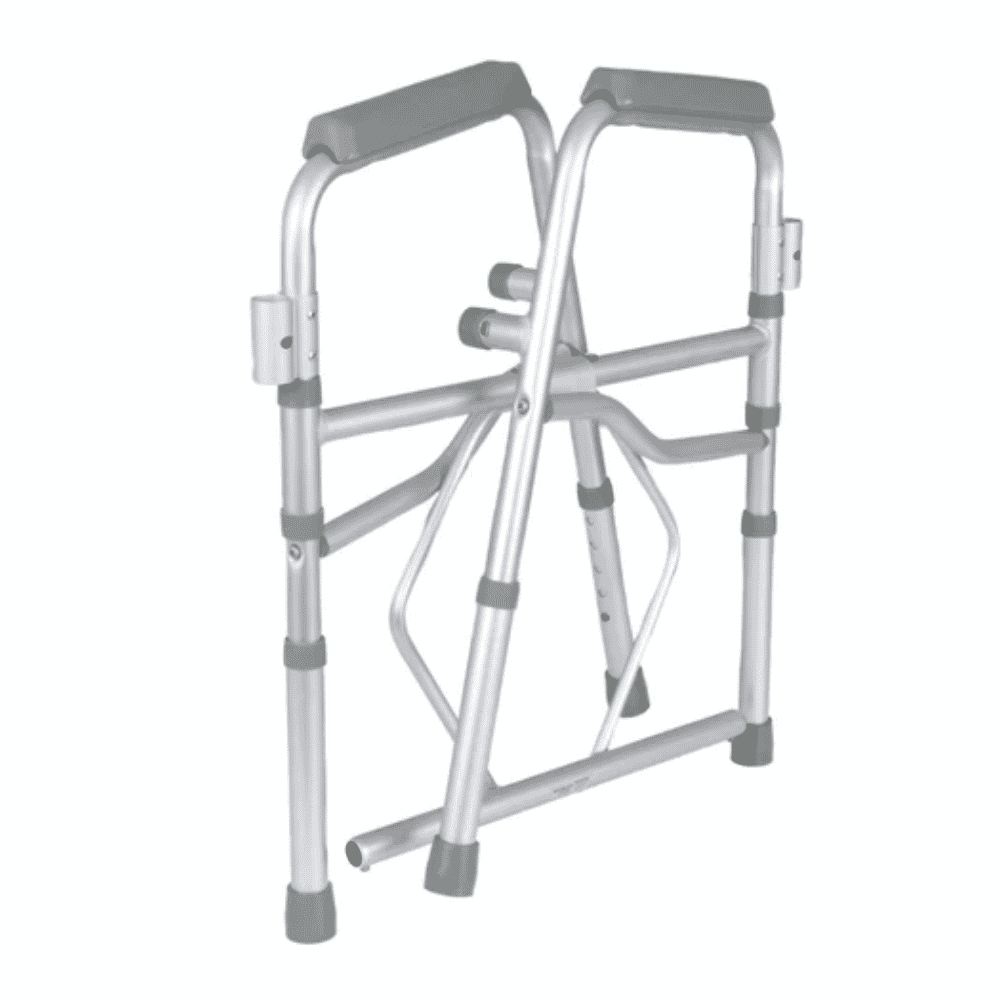 folding commode and toilet surround folded