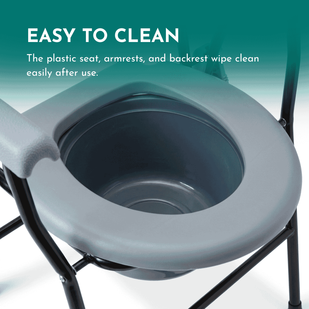 folding commode chair easy to clean