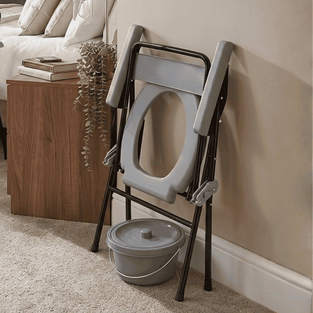 folding commode folded lifestyle