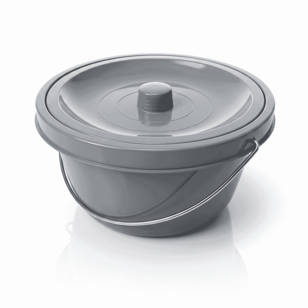 folding commode pan