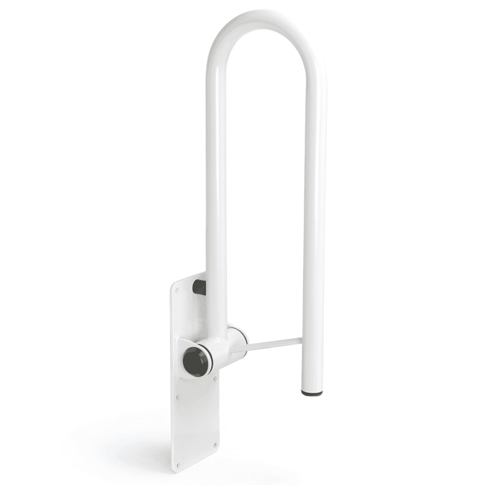 folding devon luxury toilet support rail short raised