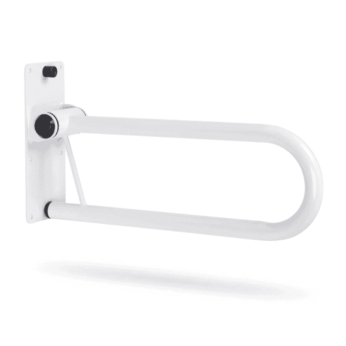 folding devon luxury toilet support rail short