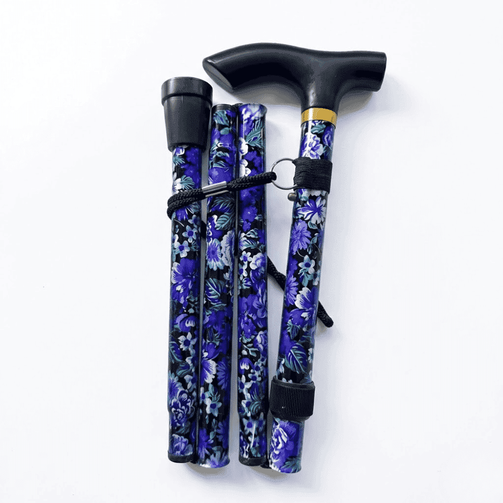 Folding Floral Walking Stick