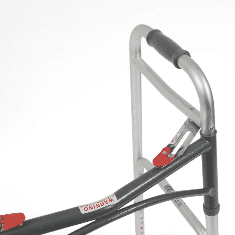 folding heavy duty walking frame with wheels lock