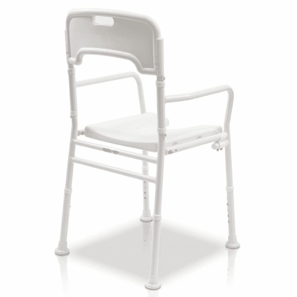 folding shower chair back