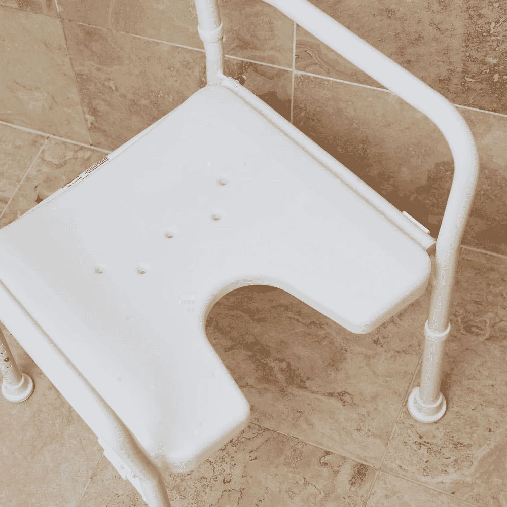 folding shower chair drainage holes