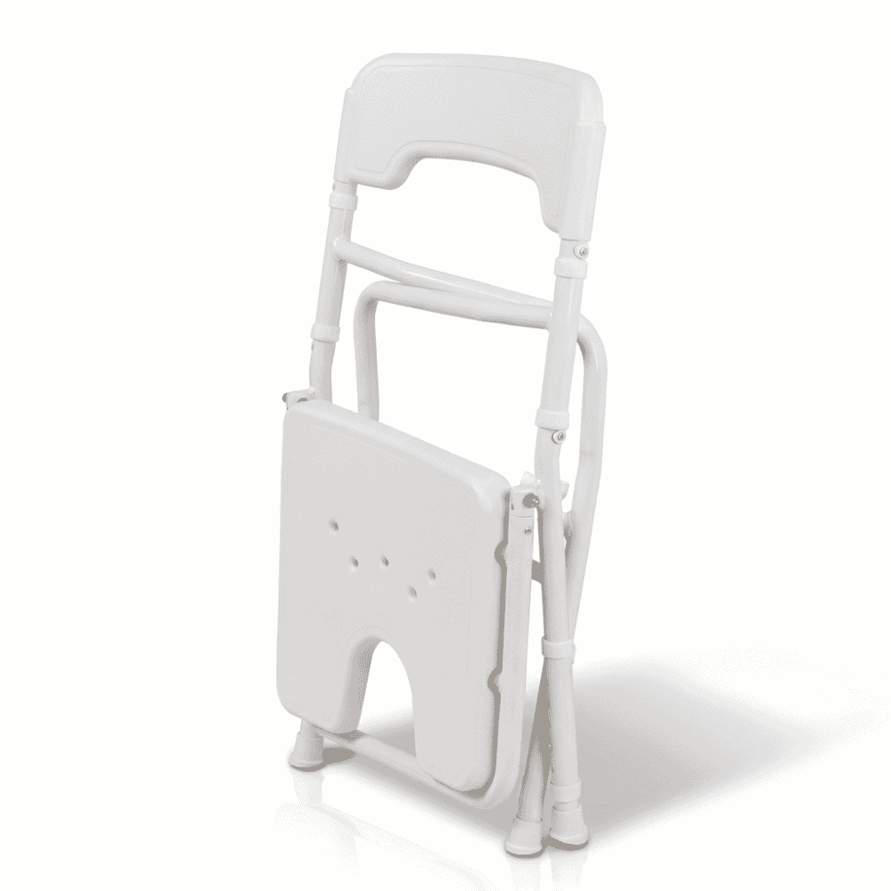 folding shower chair folded