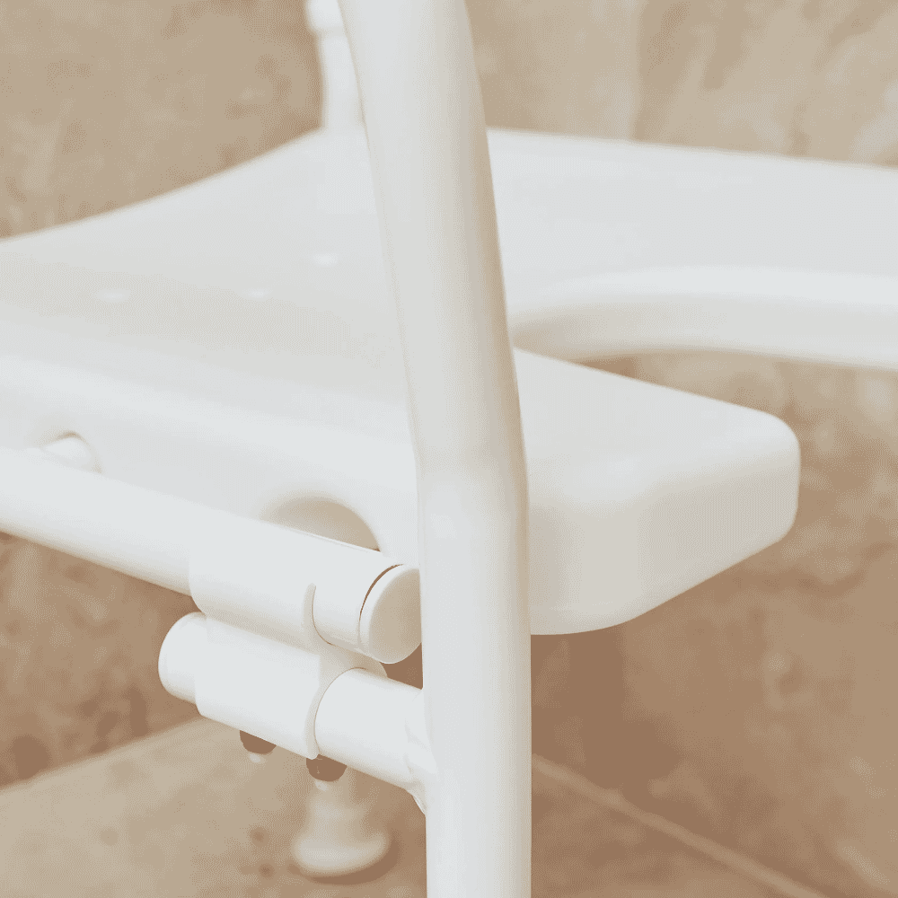 folding shower chair folding mechanism
