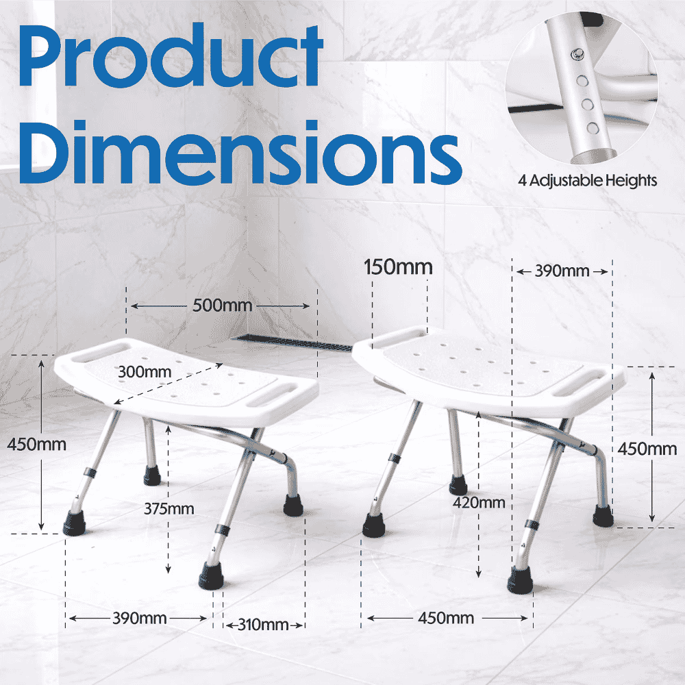 folding shower seat dimensions
