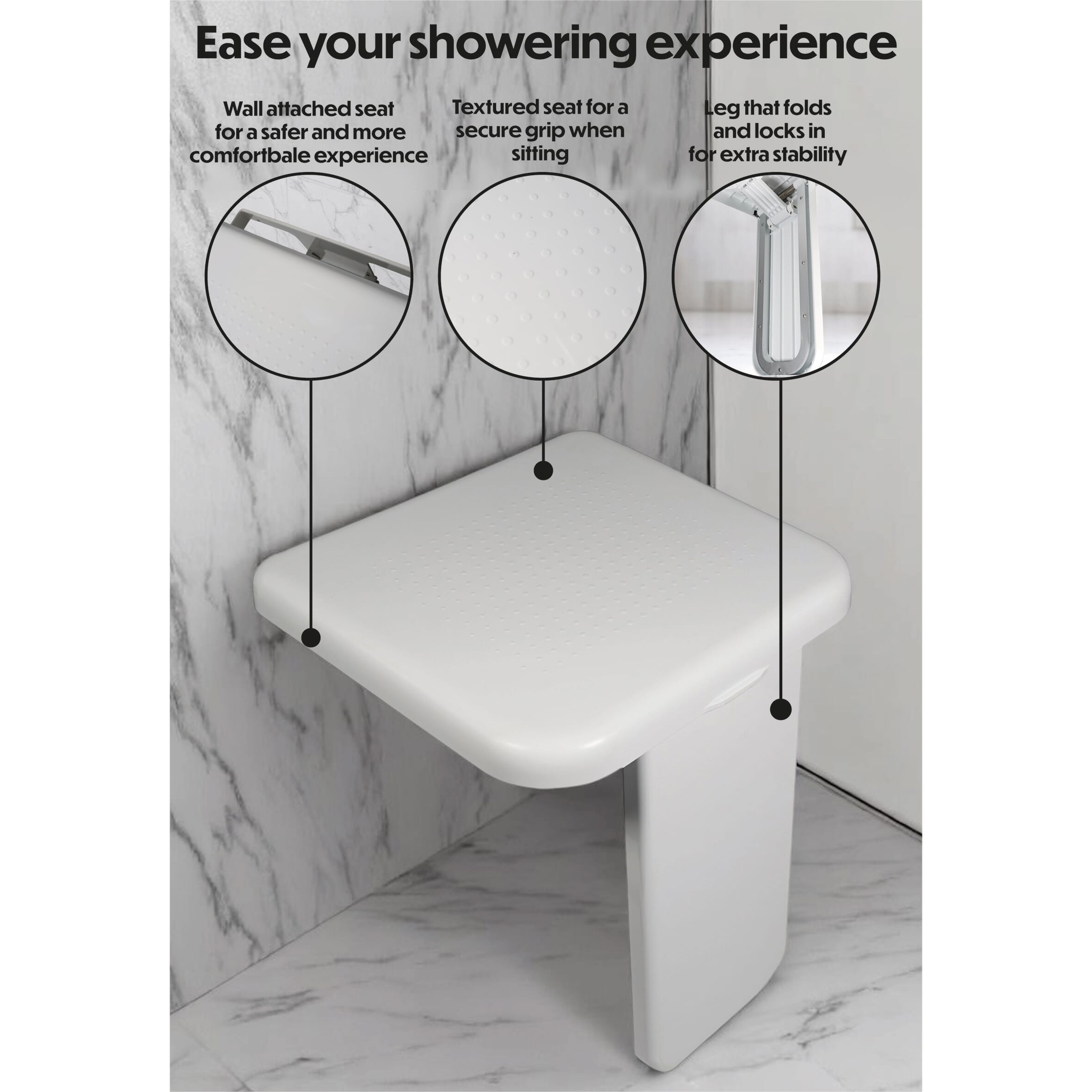 folding shower seat with leg 2