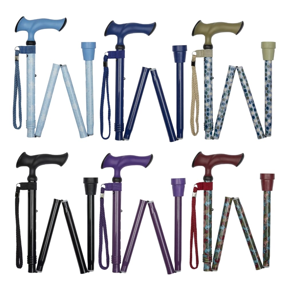 Folding Stick With Ergonomic Handle