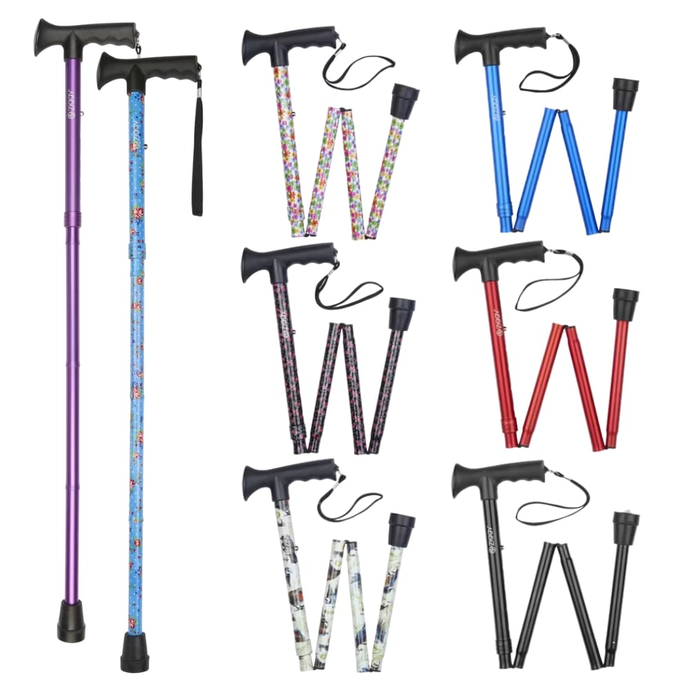 Folding Stick with Gel Grip Handle