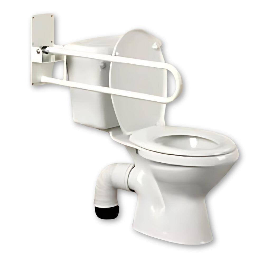 folding toilet support arm detail