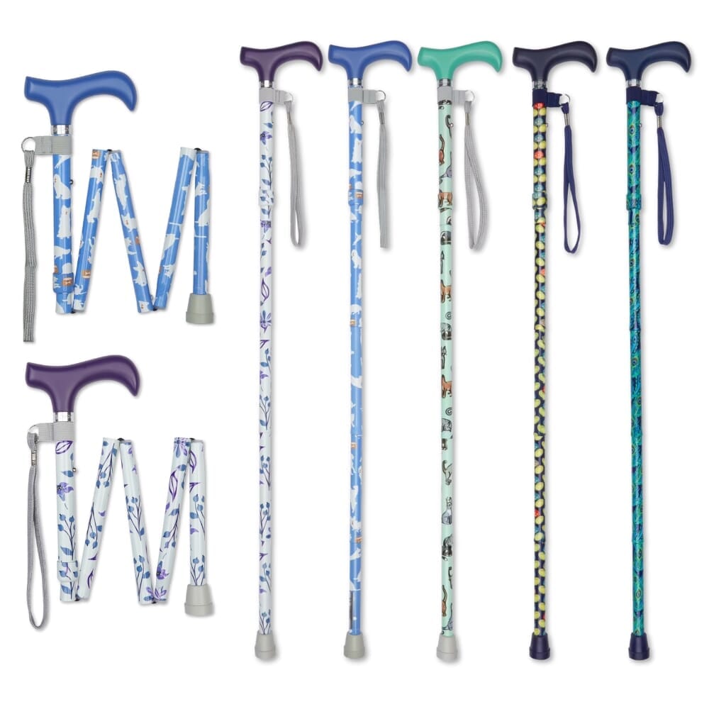 Folding Walking Stick with Derby Handle