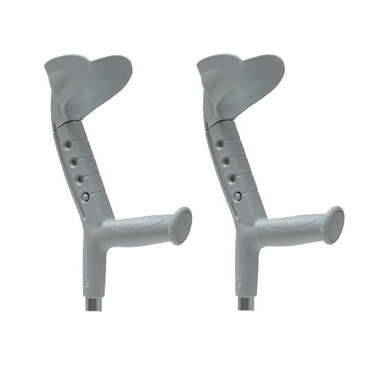forearm crutches with open cuff handles