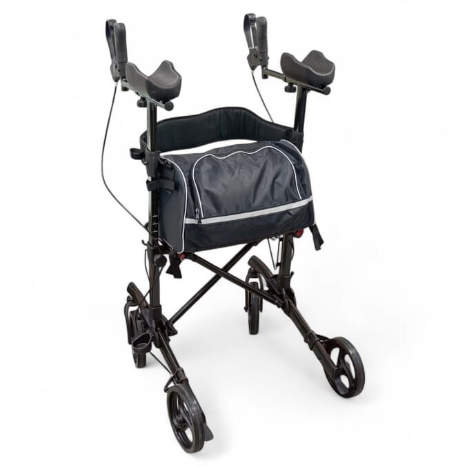forearm four wheeled rollator black
