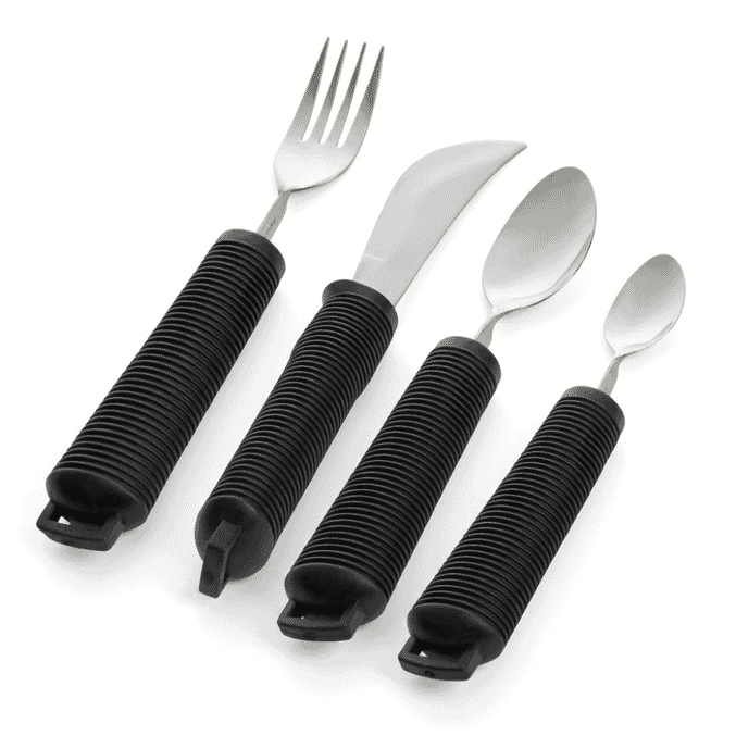 four piece cutlery set black