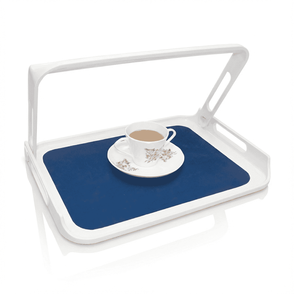 freehand tray with non slip mat white