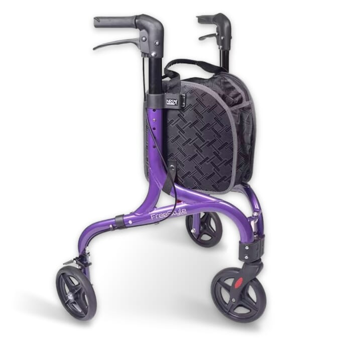 freestyle luxury 3 wheel rollator purple 1