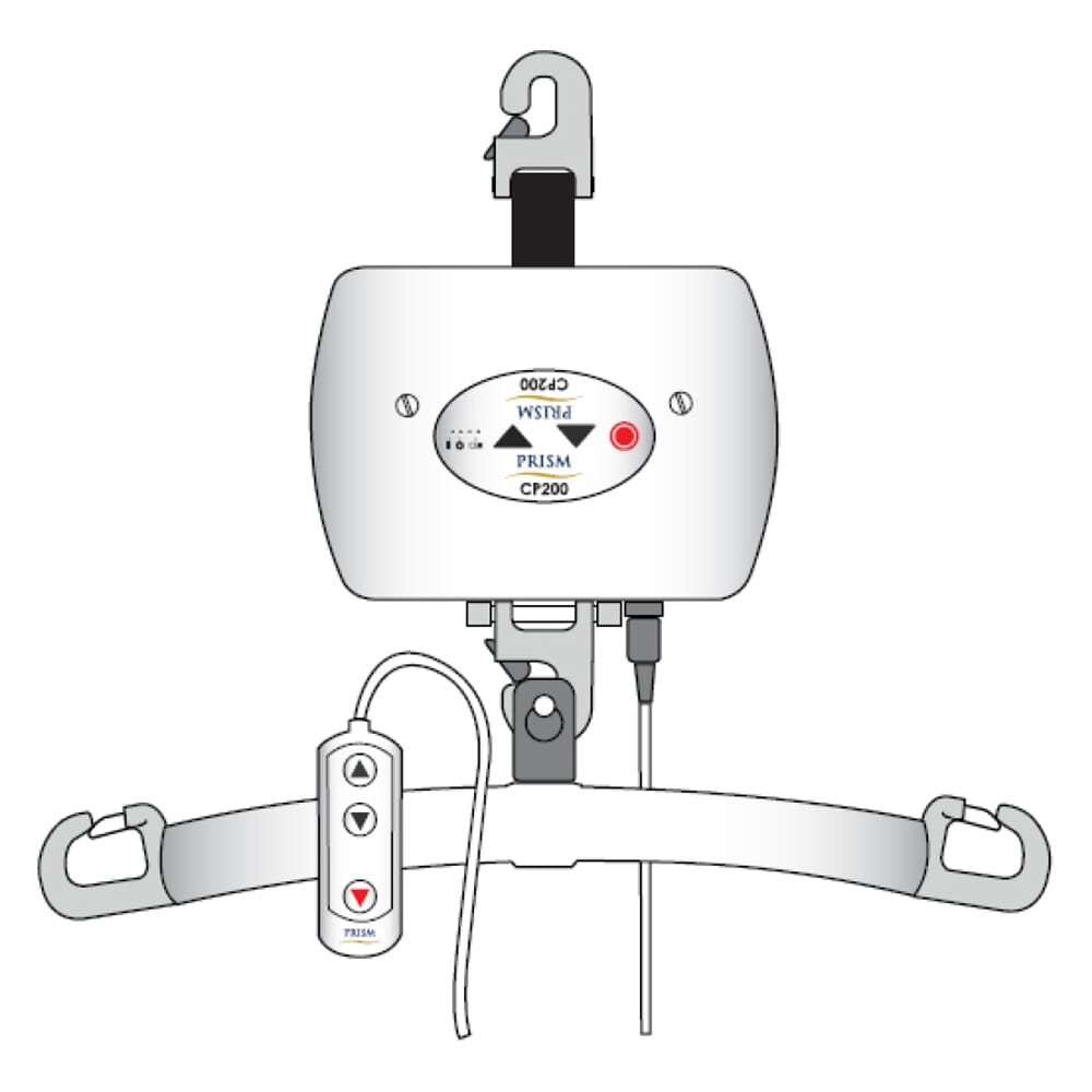 freeway cp200 portable ceiling track hoist drawing