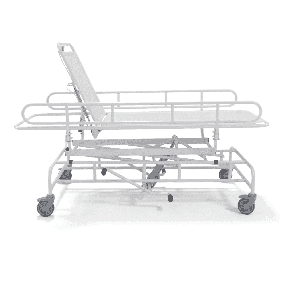 freeway height adjustable shower trolley back rest raised