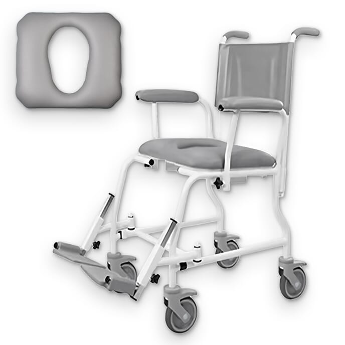 freeway t40 shower chair with cut out seat narrow 44cm