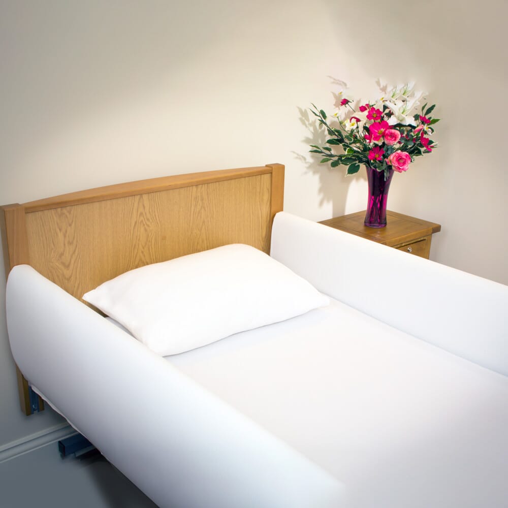 full length bedside cushioned bumpers close up