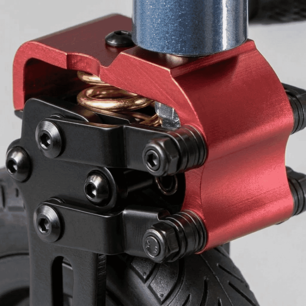 full suspension wheelchair close up of suspension