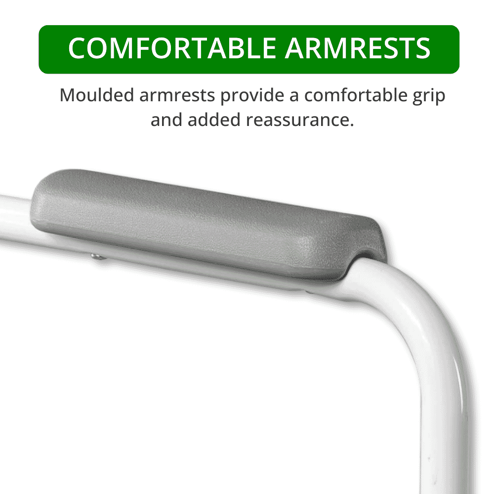 fully adjustable toilet frame armrests