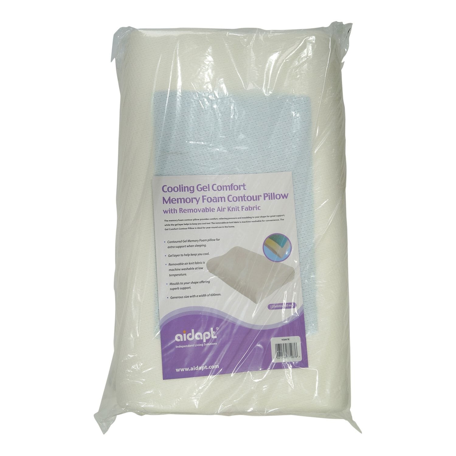 gel and memory foam contoured pillow1