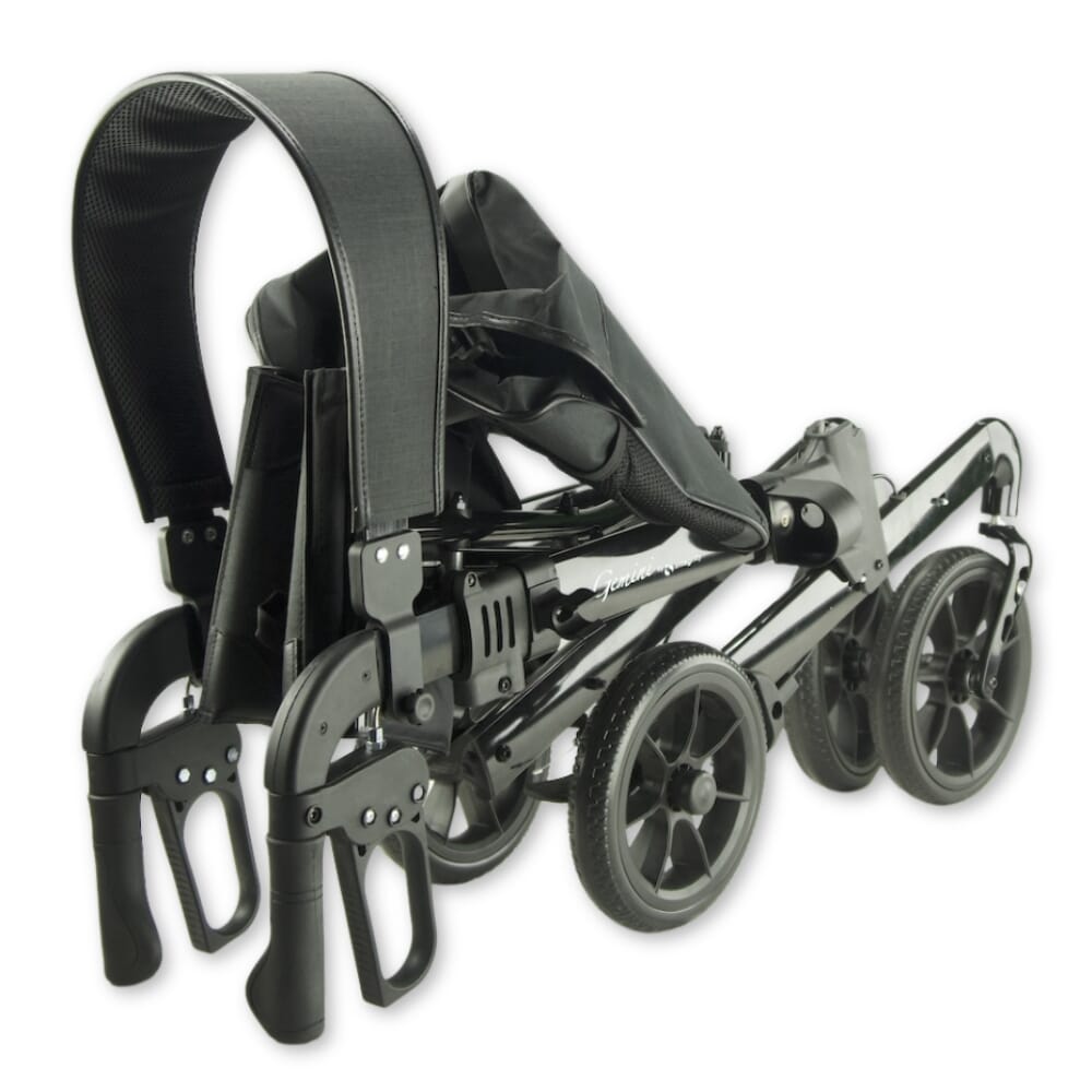gemini dual fold rollator folded