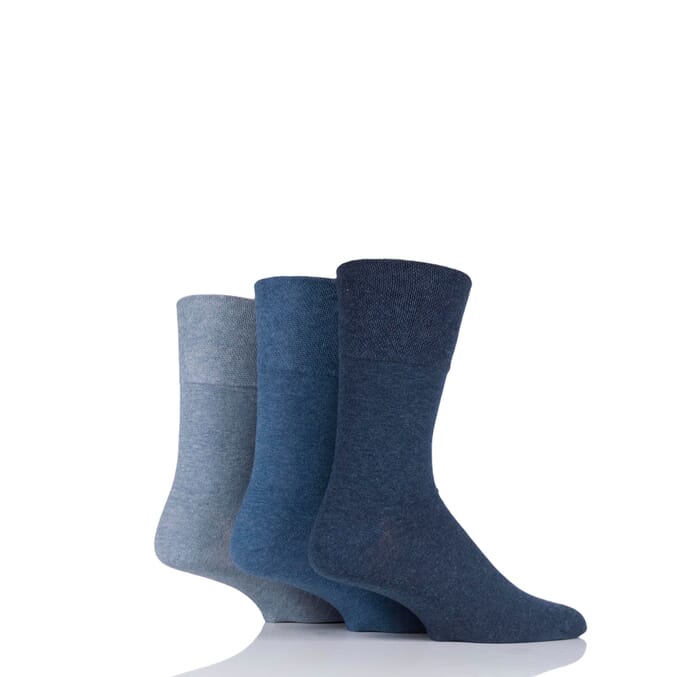 gentle grip diabetic socks 3 pairs size 6 11 blue