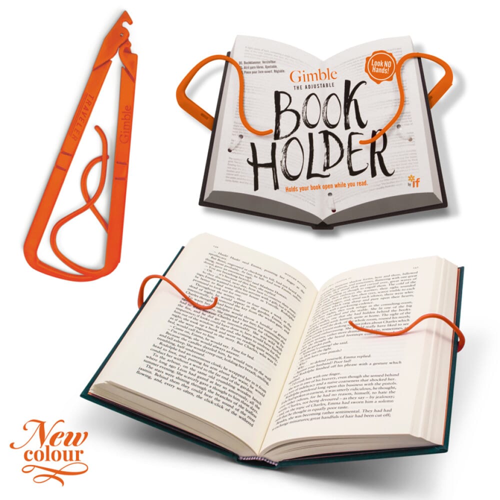 gimble adjustable book holder orange
