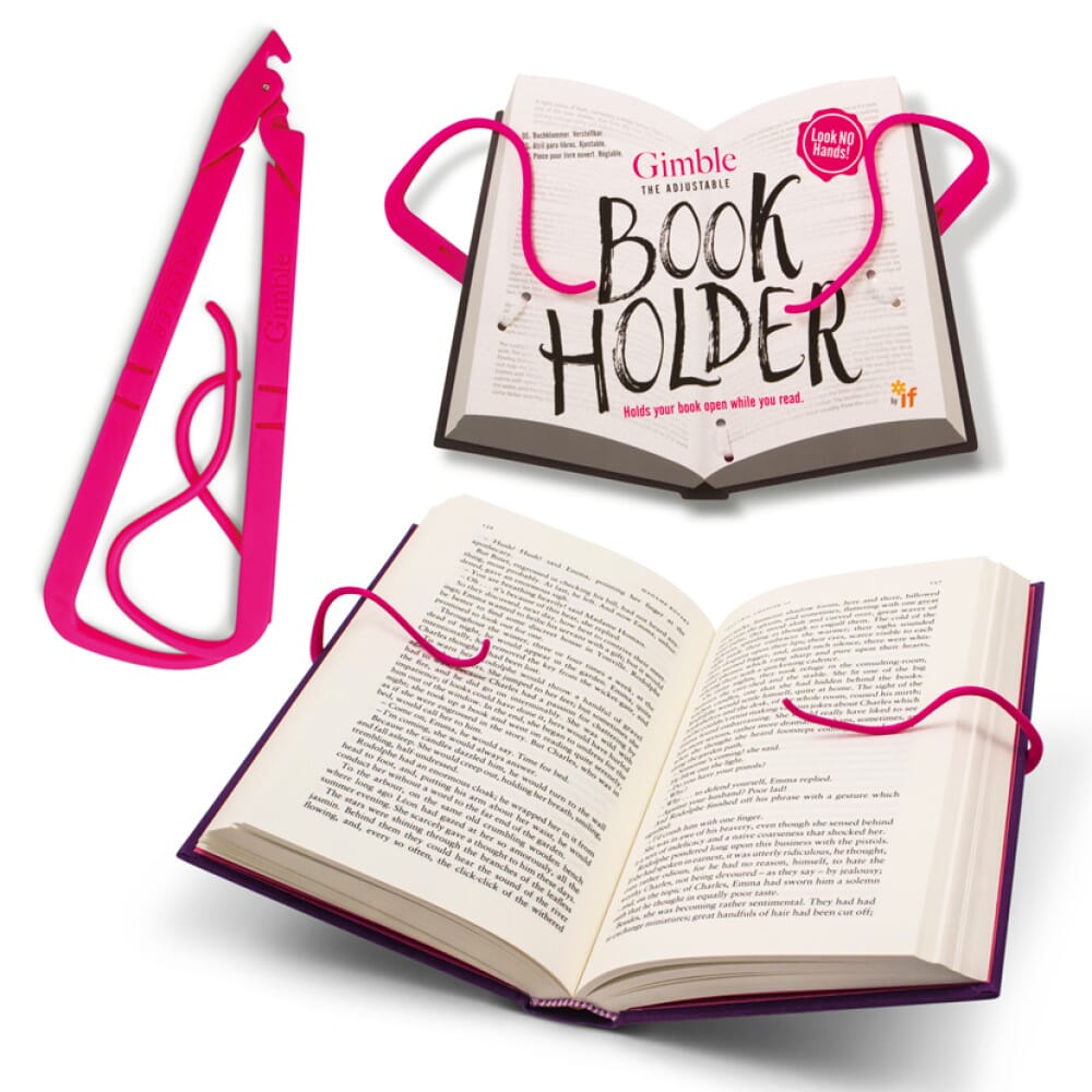 gimble adjustable book holder tickled pink